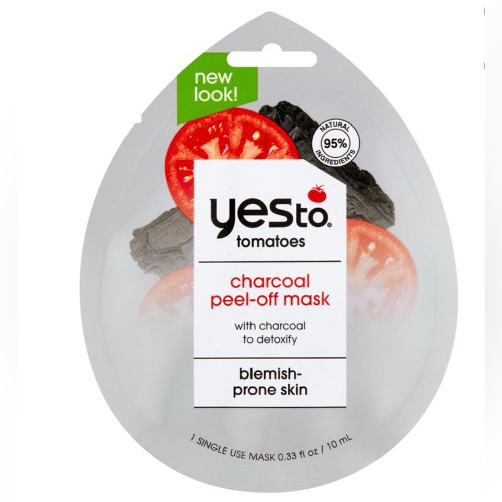 🆕 YES! 6 Pack Tomatoes Charcoal Peel-Off Mask, 0.33 fl oz
